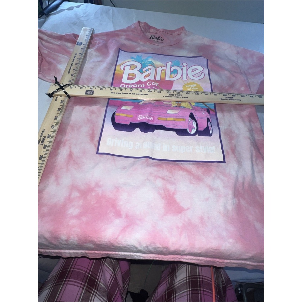 Barbie Malibu Tee Shirt Blush Tie Dye Short Sleeve XL Graphic Tee Vintage 393 - Picture 9 of 9